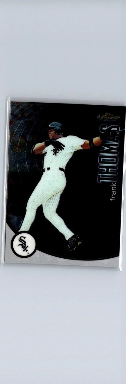 Baseball trading card of Frank Thomas of the Chicago White Sox in batting pose