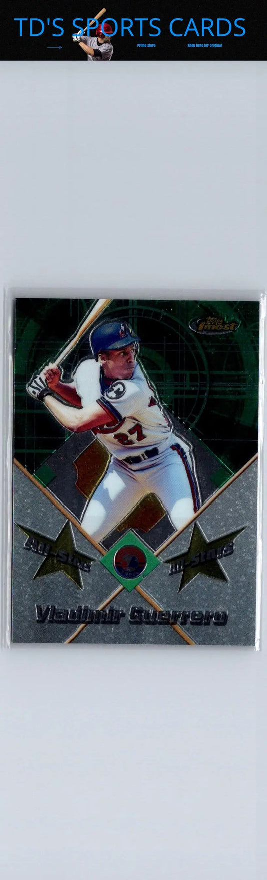 Vladimir Guerrero baseball card from 2001 Finest #FAS9 All-Stars collection