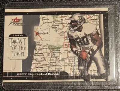 Jerry Rice Toast of the Town trading card from 2001 Fleer Focus series