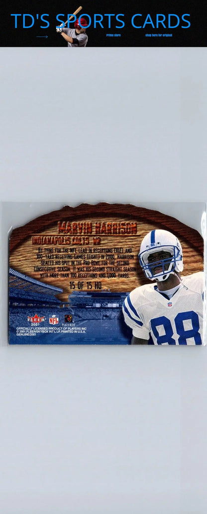 Marvin Harrison football card from 2001 Fleer Genuine Hawaii Live series