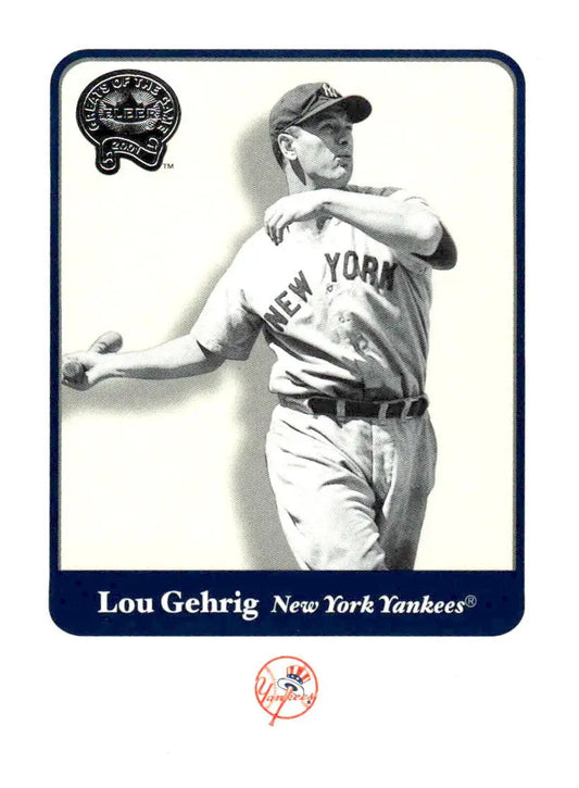 Lou Gehrig baseball card from 2001 Fleer Greats of the Game #54 collectible series