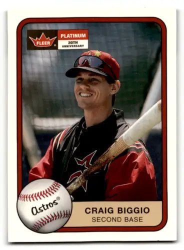 2001 Fleer Platinum #101 Craig Biggio baseball card with original gloss, Astros