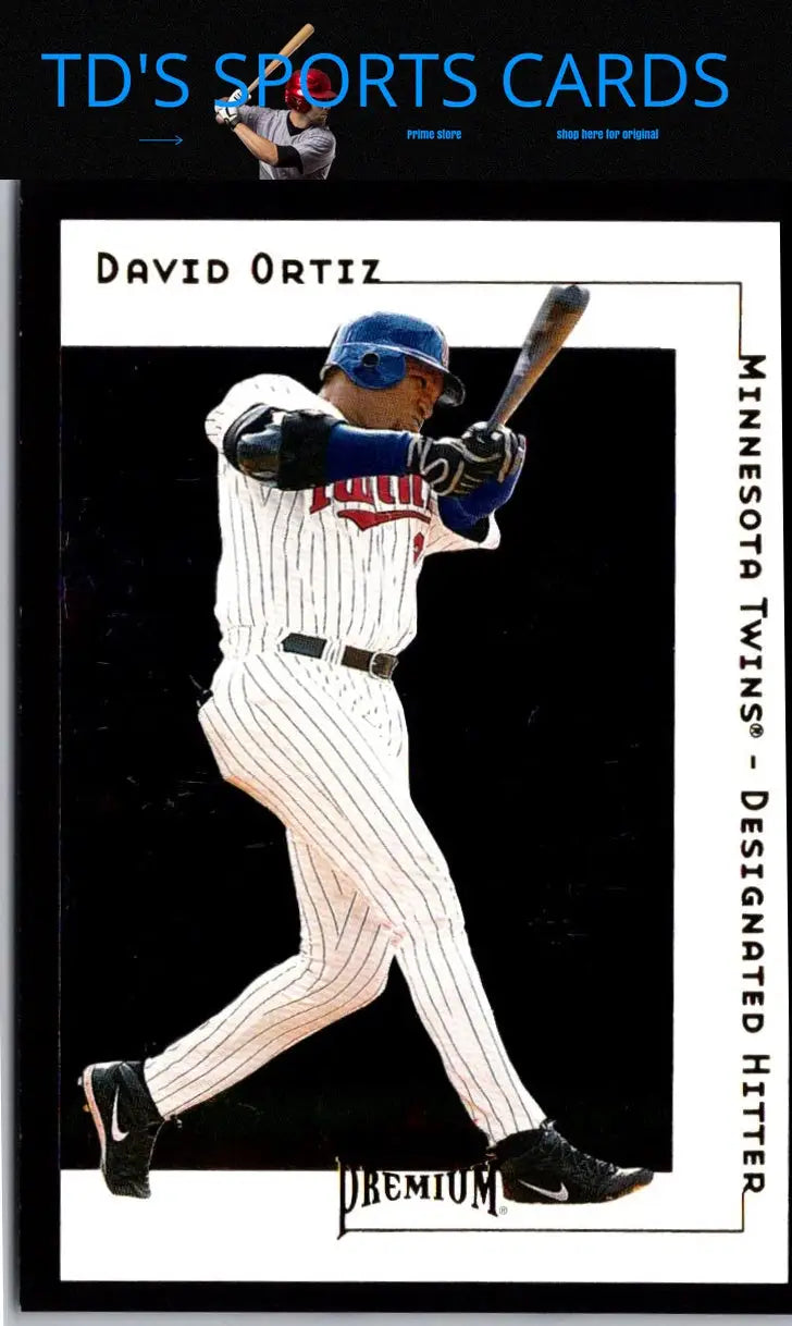 David Ortiz 2001 Fleer Premium #178 trading card featuring the baseball legend