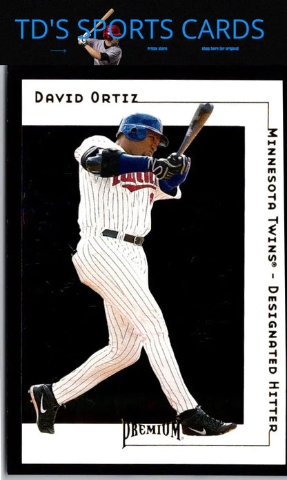 David Ortiz 2001 Fleer Premium #178 trading card featuring the baseball legend