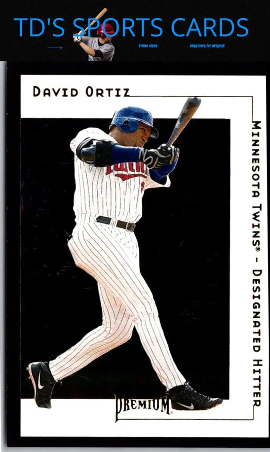 David Ortiz 2001 Fleer Premium #178 trading card featuring the baseball legend