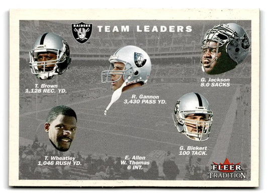 2001 Fleer Tradition #383 Oakland Raiders Team Leaders - Trading Card