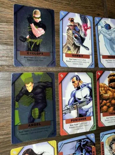 2001 Marvel Recharge Lot of 43 Trading Cards with Foil Cards of Cyclops and Angel