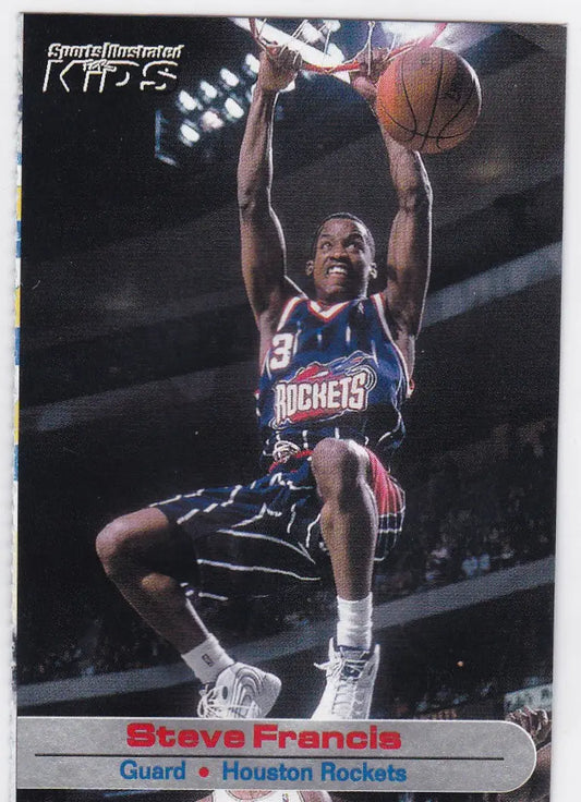 Steve Francis Houston Rockets basketball card from 2001 Sports Illustrated for Kids
