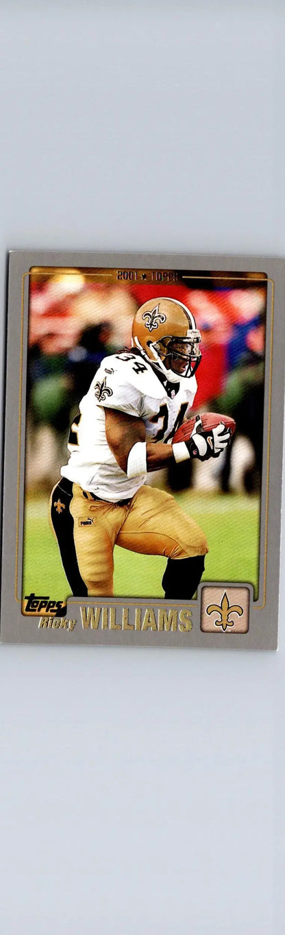 2001 Topps Ricky Williams New Orleans Saints football card for collectors