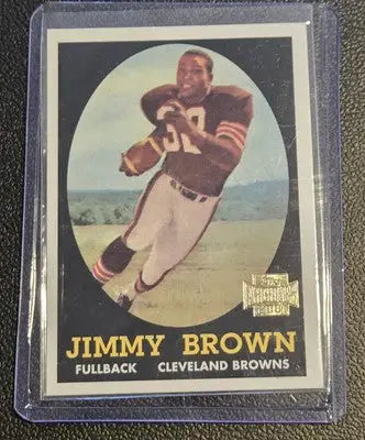 Jimmy Brown football card from 2001 Topps Archives series featuring Jim Brown