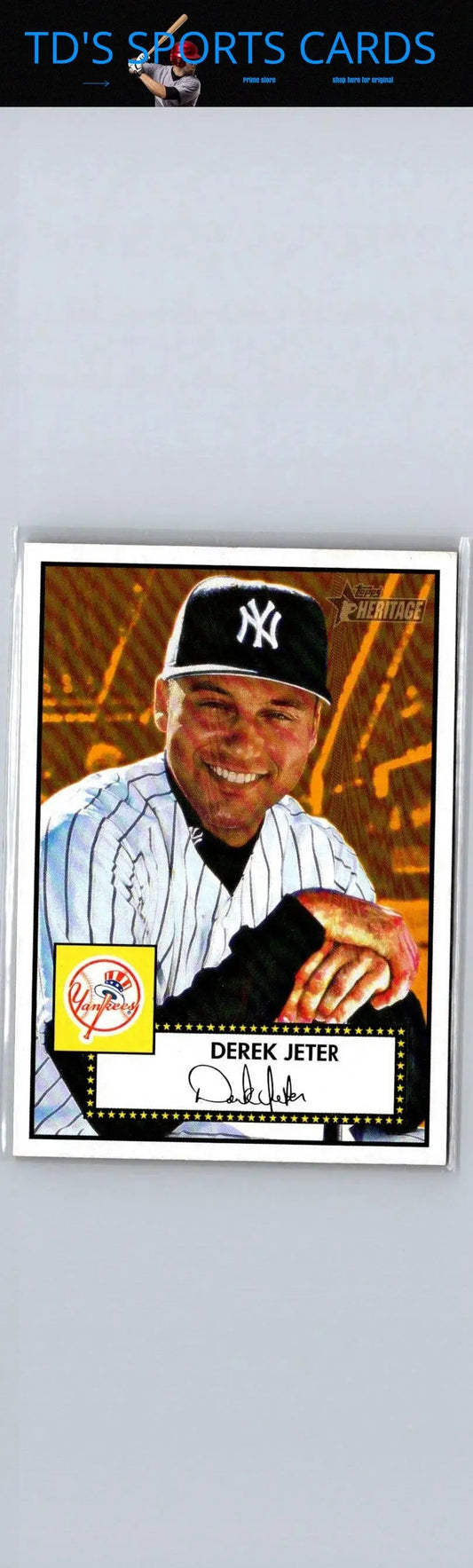 Derek Jeter baseball card 2001 Topps Heritage 11b Derek Jeter collectible image