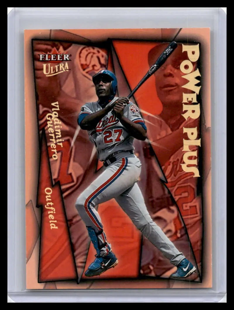 Atlanta Braves player batting on 2001 Ultra 1PP Vladimir Guerrero card