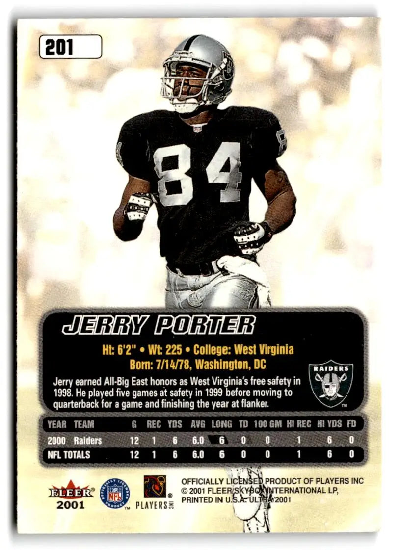 2001 Ultra #201 Jerry Porter - Trading Card