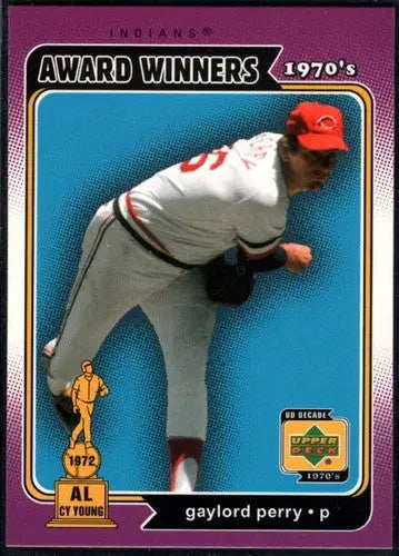 Original gloss Gaylord Perry baseball card from Upper Deck 2001 Decade 1970s series