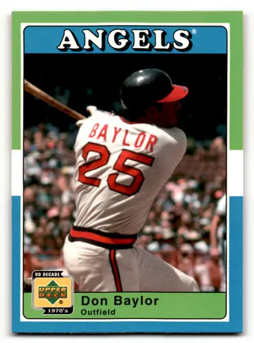 Original gloss Don Baylor baseball card from 2001 Upper Deck Decade 1970s collection