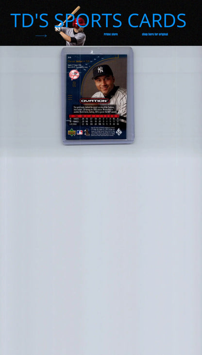 Derek Jeter baseball card from 2001 Upper Deck Ovation product