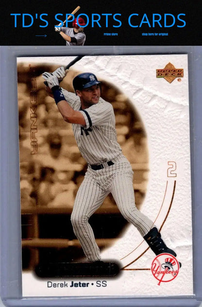 Derek Jeter baseball card from 2001 Upper Deck Ovation series