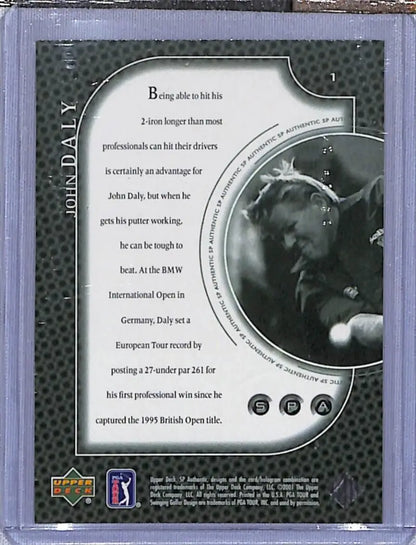 John Daly golf card from 2001 Upper Deck SP Authentic Preview NM-MT