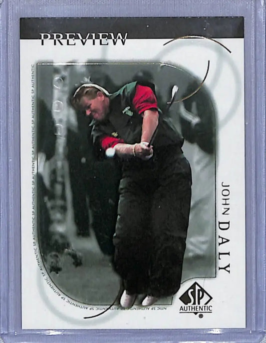 John Daly golf card from 2001 Upper Deck SP Authentic Preview NM-MT