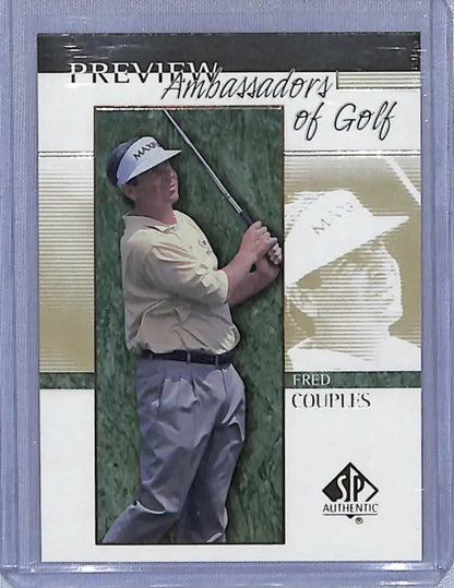 Fred Couples golf card from 2001 Upper Deck SP Authentic Preview series