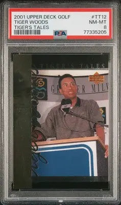 Graded Tiger Woods trading card from Upper Deck Tiger’s Tales collection