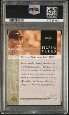 Upper Deck Tiger Woods Tales Tiger Woods Player of the Year trading card PSA 8