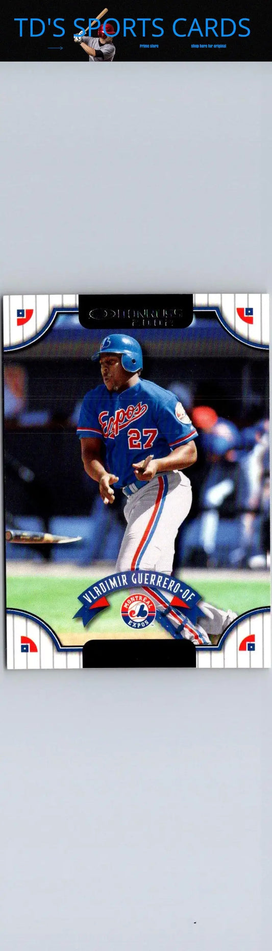 Vladimir Guerrero baseball card from 2002 Donruss #18 for sports memorabilia enthusiasts