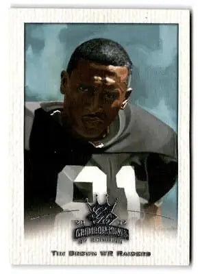 Tim Brown Raiders football card from 2002 Donruss Gridiron Kings #68 collection