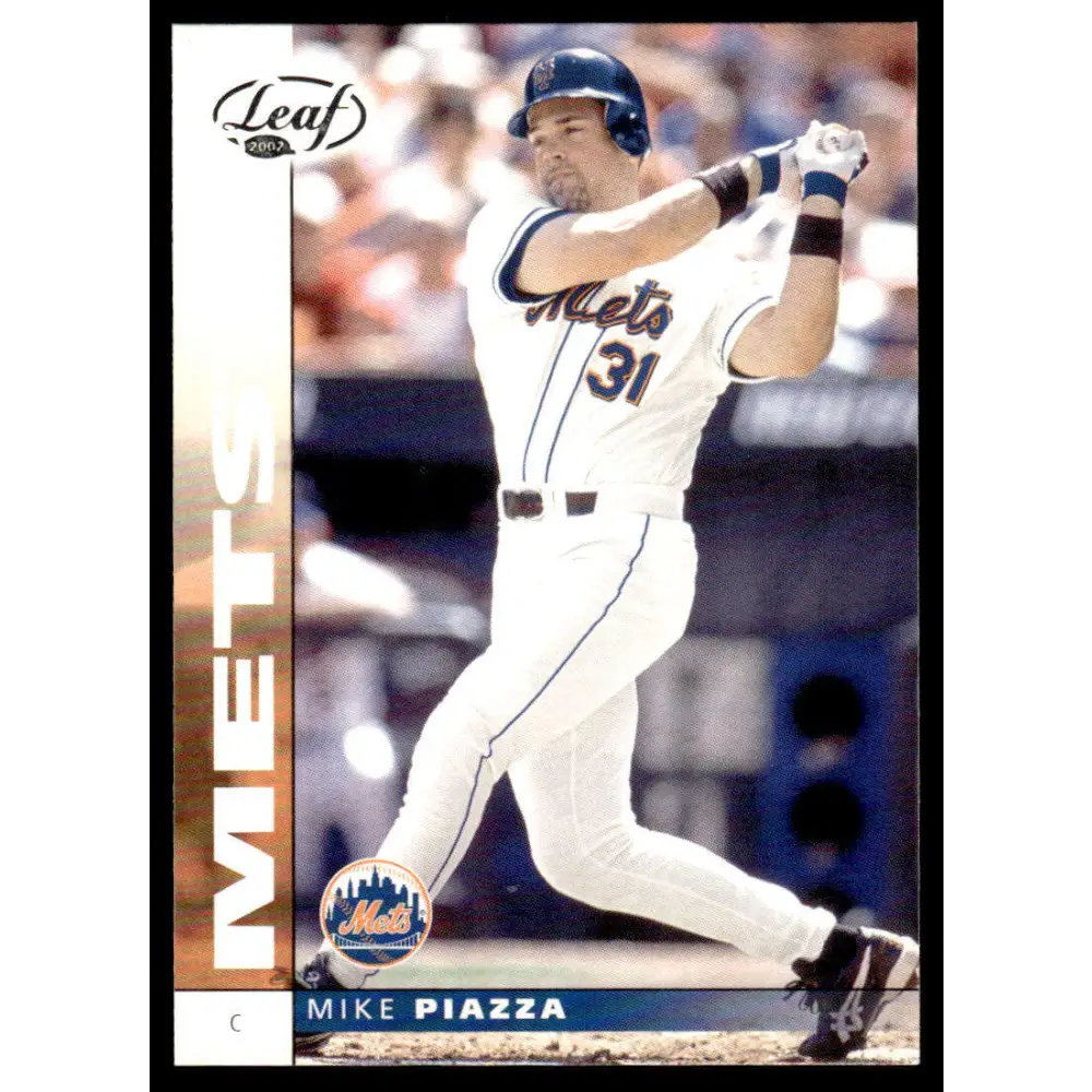 2002 Leaf #86 Mike Piazza EX/NM New York Mets Baseball Card