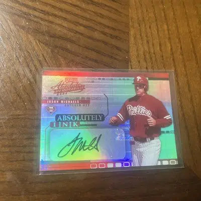 2004 Jason Michaels autographed baseball card from Playoff Absolute Memorabilia collection