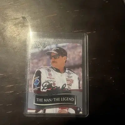 Dale Earnhardt trading card from 2002 Press Pass Trackside Profiles The Legend Card DE-60