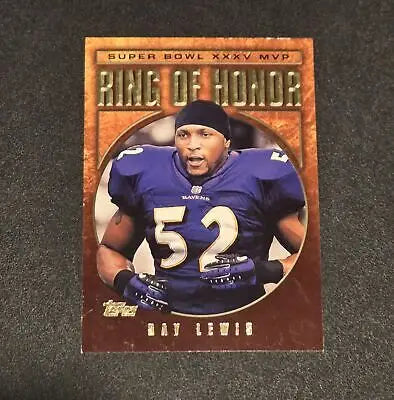Ray Lewis football card RL35 Ray Lewis Ring of Honor 2002 Topps Chrome
