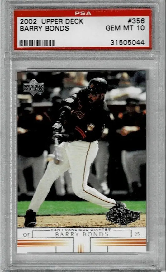 Graded 2002 Upper Deck Barry Bonds #356 MVP Season PSA 10 GEM MINT Baseball Card