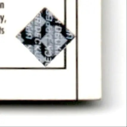 Diamond-shaped sticker with UPPER DECK text from 2002 Upper Deck Football Jerry Rice card