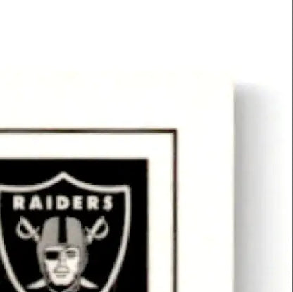 Framed Oakland Raiders emblem from 2002 Upper Deck Football featuring Jerry Rice