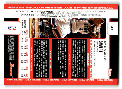 2003-04 Bowman #47 Stromile Swift - Trading Card