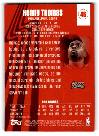 2003-04 Finest #46 Kenny Thomas - Trading Card