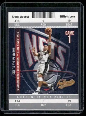2003-04 Fleer Authentix Jason Kidd #89 Basketball - Basketball Card