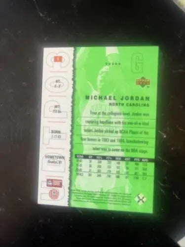 2003-04 Upper Deck Michael Jordan UNC Chicago Bulls sports trading card insert