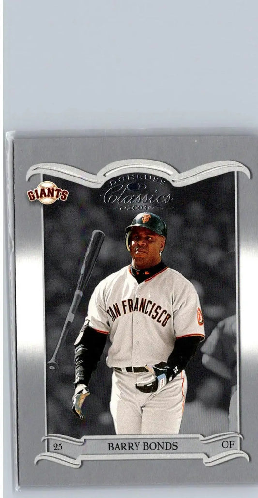 2003 Donruss Classics Barry Bonds baseball card featuring 2000 Upper Deck Golden Classics