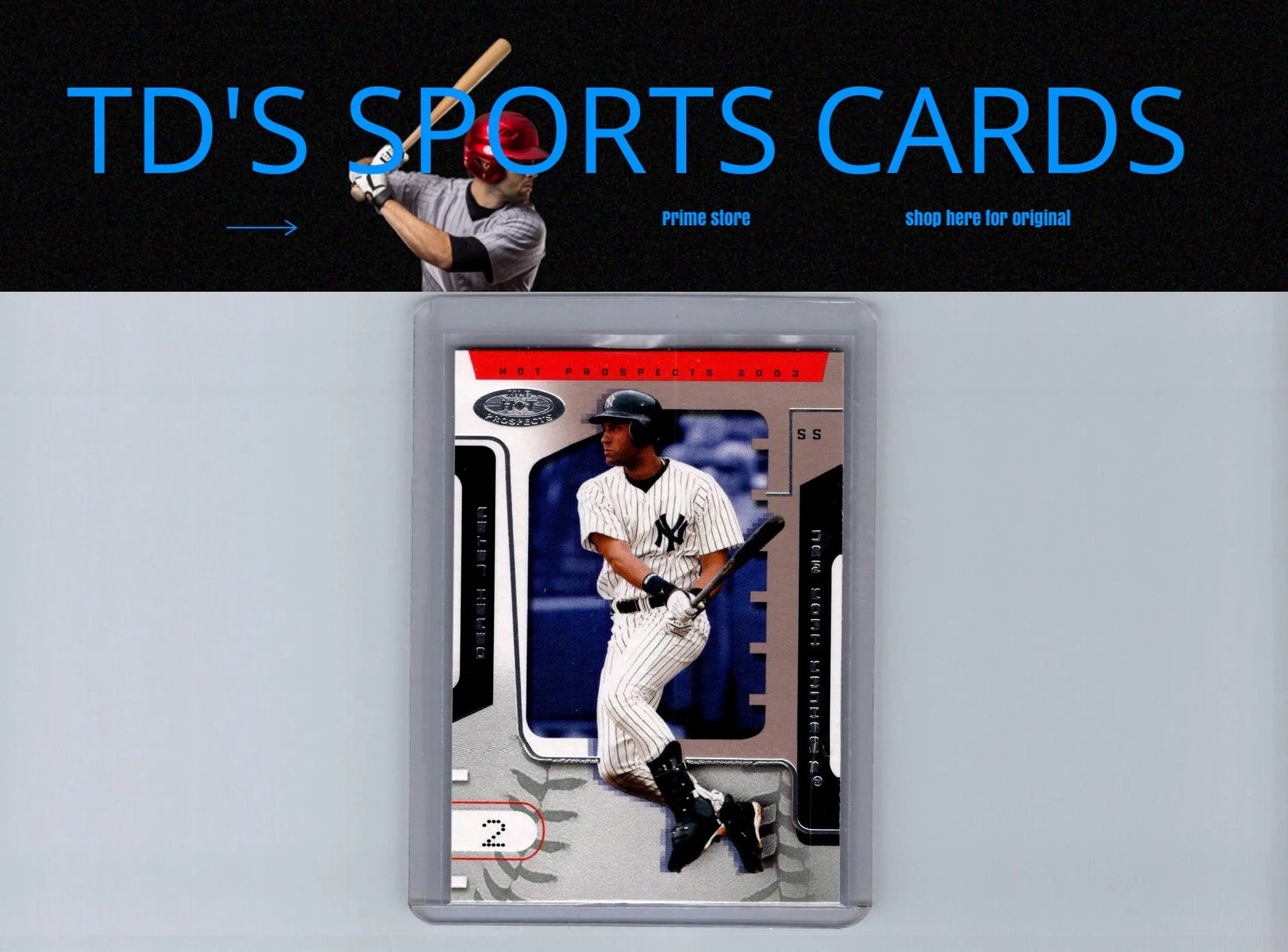 Derek Jeter baseball card from Fleer Hot Prospects 2003 Hot Prospects series