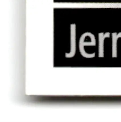 Partial view of a white box with a black label for Score Football Jerry Rice #106 Oakland Raiders