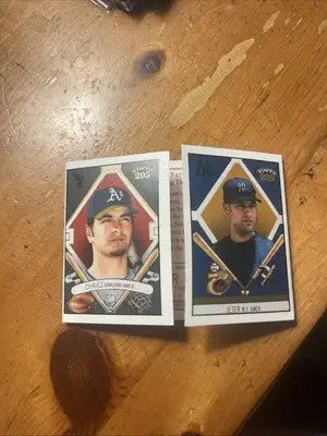 Two baseball cards featuring Derek Jeter from the 2003 Topps 205 Yankees product