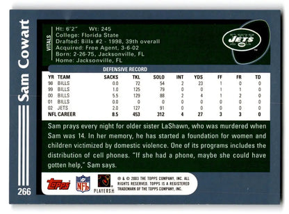 2003 Topps #266 Sam Cowart - Trading Card