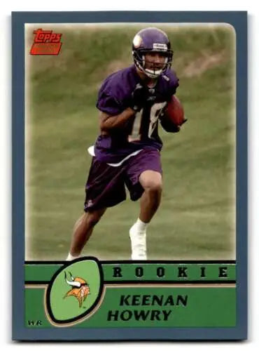 Keenan Howry Minnesota Vikings rookie card from 2003 Topps with original gloss finish
