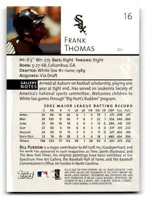 Frank Thomas baseball card from 2003 Topps Gallery trading cards collection