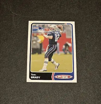 Tom Brady football card from 2003 Topps Total series, perfect for Tom Brady trading collections
