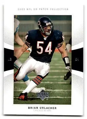 Brian Urlacher trading card from 2003 UD Patch Collection #64 showcasing his legacy