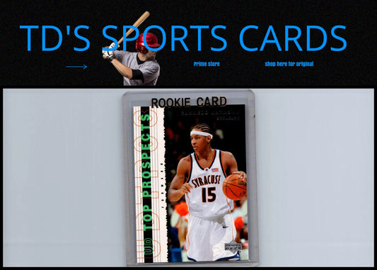 Carmelo Anthony rookie card from 2003 UD Top Prospects trading cards collection