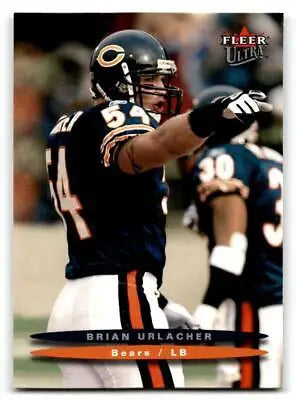Football trading card featuring 2003 Ultra #75 Brian Urlacher for trading cards collection
